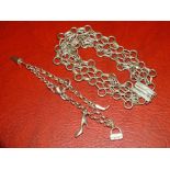 TWO SILVER BRACELETS, APPROX WEIGHT 35.1 G