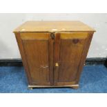 St Mary's Abbey - A VINTAGE PINE TWO DRAWER CUPBOARD H-80 W-66 CM