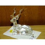 A SWAROVSKI CRYSTAL INSPIRATION AFRICA FIGURE OF A KUDU WITH CERTIFICATE