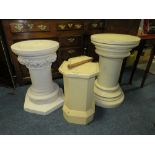 St Mary's Abbey - THREE VINTAGE PAINTED LARGE STANDS H-71 DIA. 46 CM - (LARGEST)