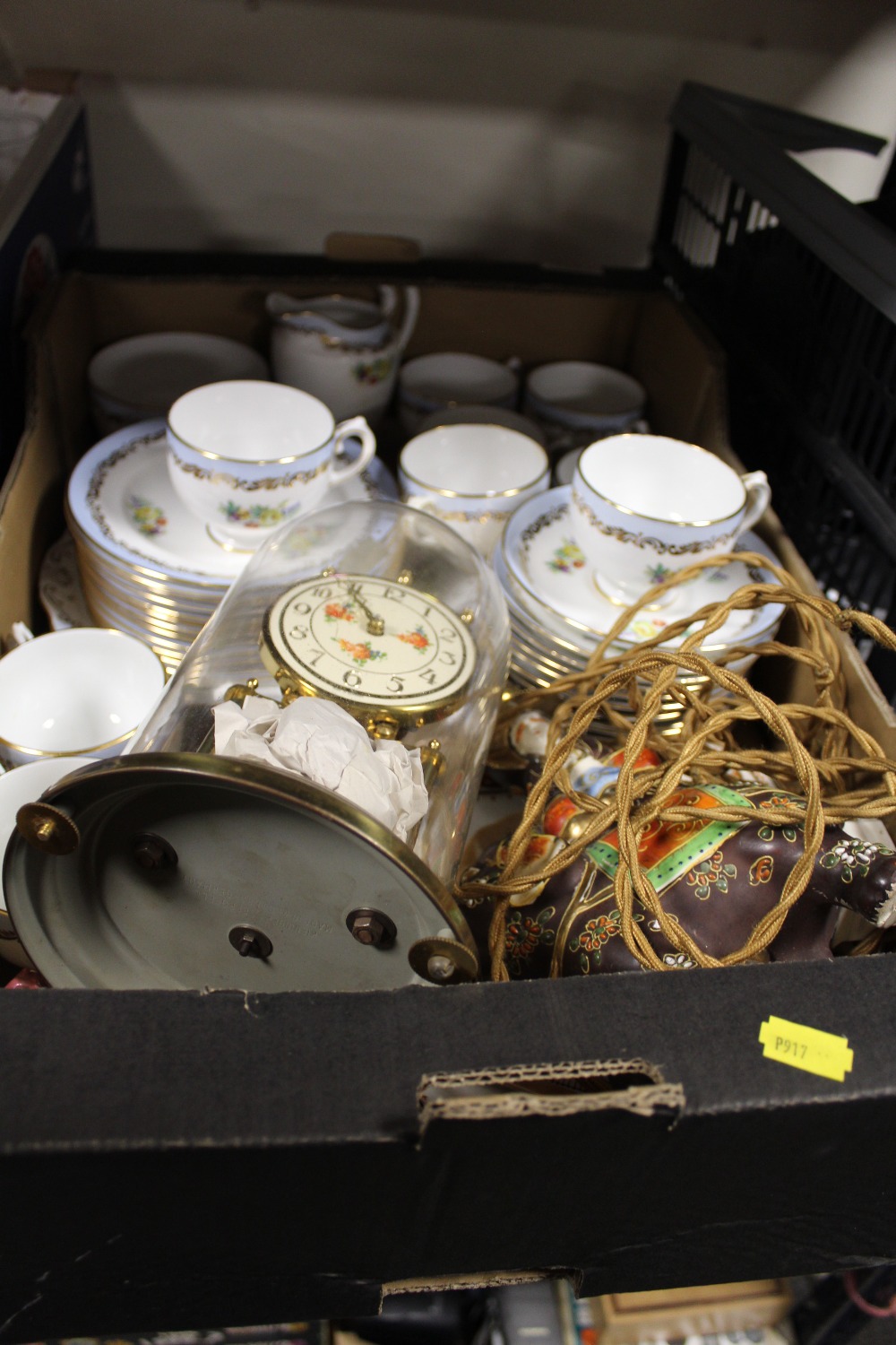 A TRAY OF GROSVENOR FLORAL CHINA TOGETHER WITH A SMALL QUANTITY OF OTHER CERAMICS AND A JAPANESE