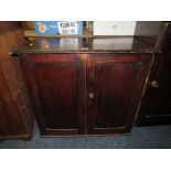 St Mary's Abbey - A VINTAGE TWO DOOR PINE CUPBOARD H-74 W-81 CM