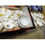 TWO TRAYS OF ROYAL WORCESTER EVESHAM DINNERWARE