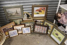 A QUANTITY OF ASSORTED PRINTS TO INCLUDE STEAM INTEREST PRINTS, TOGETHER WITH FRAMED AND GLAZED
