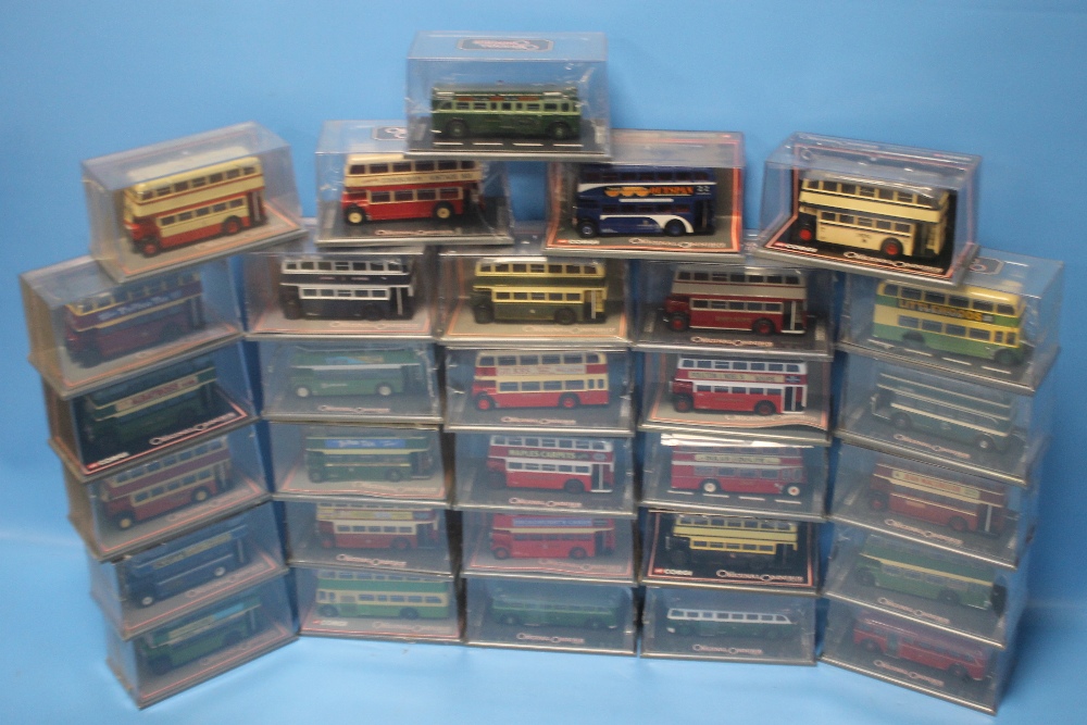 THIRTY BOXED CORGI OMNIBUSES, majority still factory wrapped, 1:76 Scale.