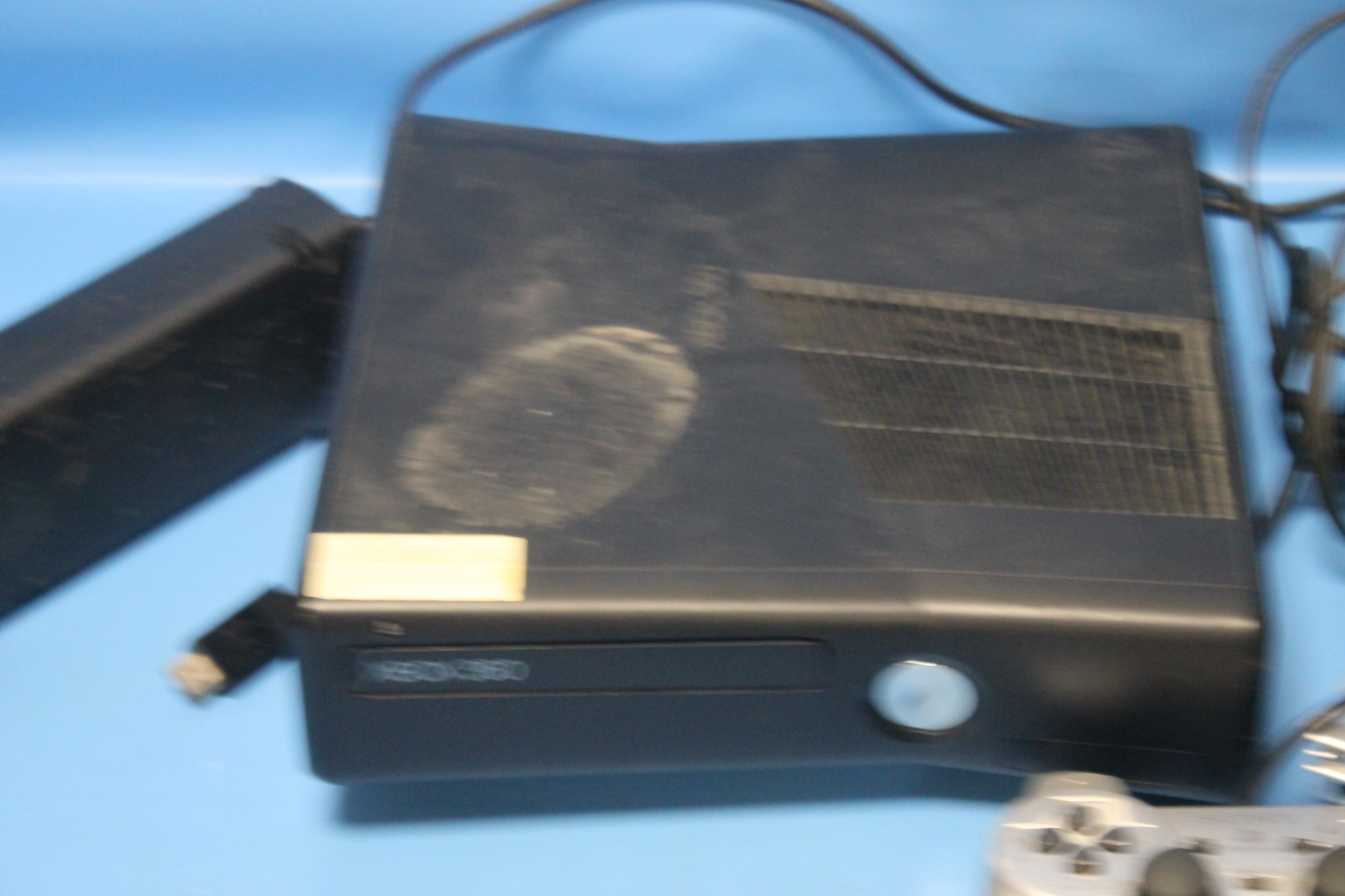 AN XBOX 360 CONSOLE NO ADAPTER OR CONTROLLERS, together with a Playstation 2 console and controller - Image 2 of 3