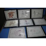 A QUANTITY OF FRAMED DISNEY SKETCHES, on Magic Kingdom embossed paper to include Rapunzel by Nanette