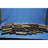 THIRTY UNBOXED 00 GAUGE CARRIAGES BY TRIANG, HORNBY, JOUEF ETC.