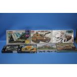 MILITARY MODEL KITS to include 1:72 Italeri T-62 Main Battle Tank, 1/72 Academy U.S. Ambulance &