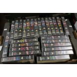 A BOX CONTAINING TWENTY SIX BLAKES7 VHS VIDEOS