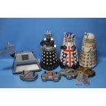 AN UNBOXED TWELVE INCH REMOTE CONTROL UNION JACK 2013 50TH ANNIVERSARY LIMITED EDITION DALEK WITH