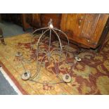 A LARGE WROUGHT IRON CHANDELIER H-65 CM