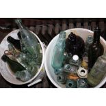 TWO TUBS OF VINTAGE BOTTLES