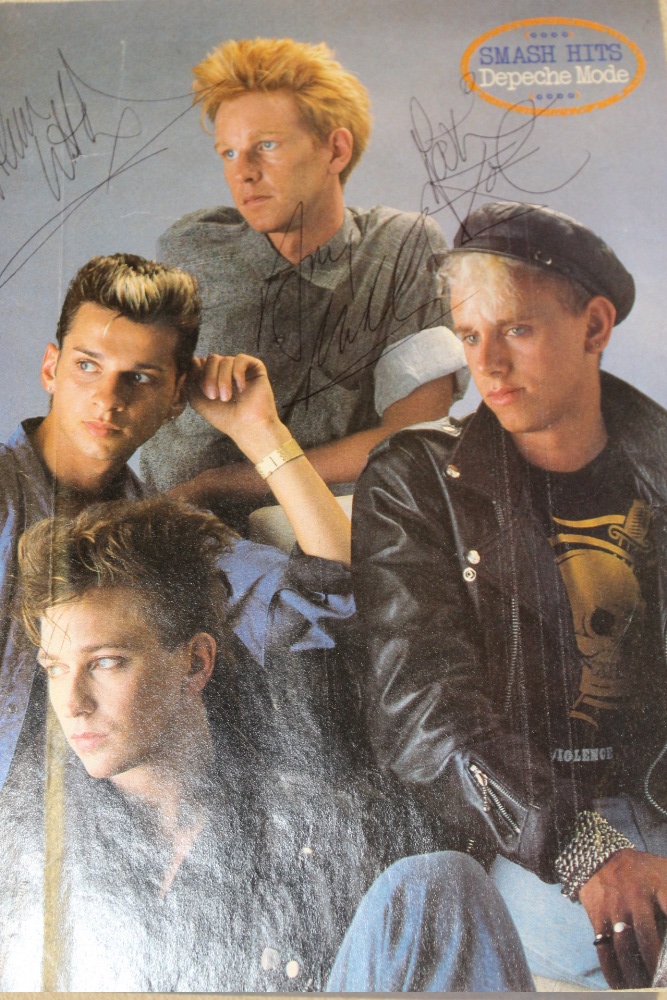 A COVER OF A SMASH HITS ALBUM AUTOGRAPHED BY DEPECHE MODE TOGETHER WITH A SIGNED PHOTOGRAPH OF CLIFF - Image 2 of 3