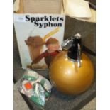 A VINTAGE SPARKLEYS SYPHON WITH ORIGINAL BOX AND ACCESSORIES