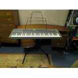 A CASIO CTK - 450 KEYBOARD WITH STAND TOGETHER WITH A TURNTABLE AMP (3) HOUSE CLEARANCE