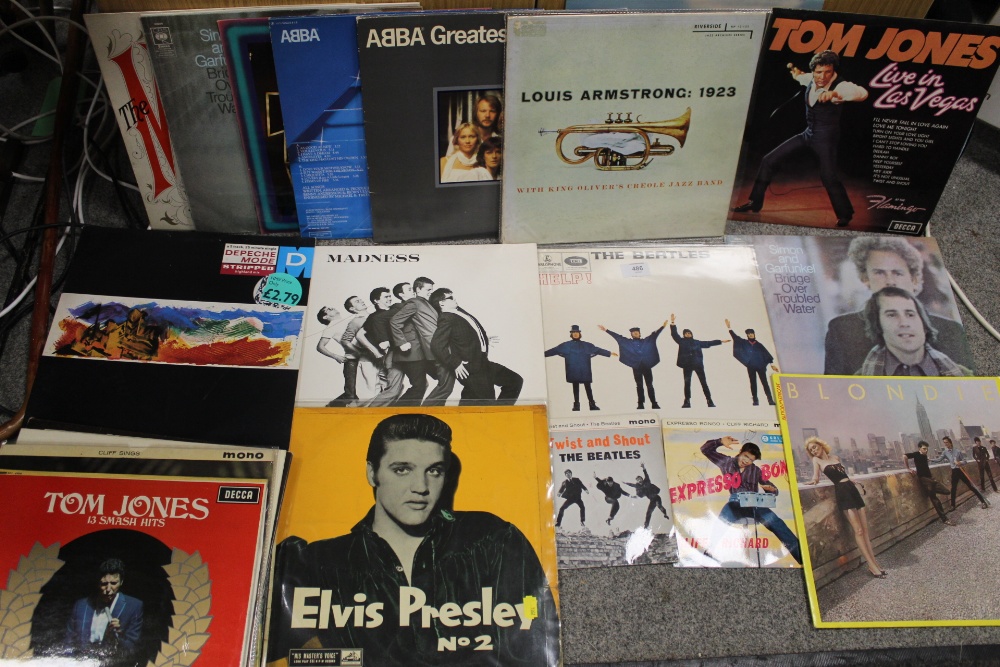 A COLLECTION OF LP RECORDS AND 7" SINGLES, TO INCLUDE THE BEATLES, BLONDIE, ELVIS PRESLEY ETC.