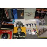 A COLLECTION OF LP RECORDS AND 7" SINGLES, TO INCLUDE THE BEATLES, BLONDIE, ELVIS PRESLEY ETC.