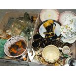 TWO TRAYS OF ASSORTED CERAMICS TO INCLUDE ROYAL DENTON WARE MING TYG, ROYAL DOULTON AWAKENING