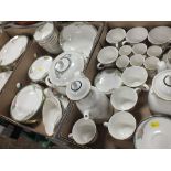 A LARGE QUANTITY OF ROYAL DOULTON VOGUE COLLECTION AWAKENING TC1162 CHINA, TO INCLUDE TEA AND COFFEE