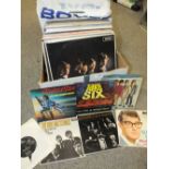 A COLLECTION OF MOSTLY 1960'S LP'S AND 7" SINGLES TO INCLUDE BEATLES, ROLLING STONES, TRAVELLING