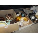 FOUR BOXES OF ASSORTED CHINA AND CERAMICS TO INCLUDE ROYAL DOULTON CHINA