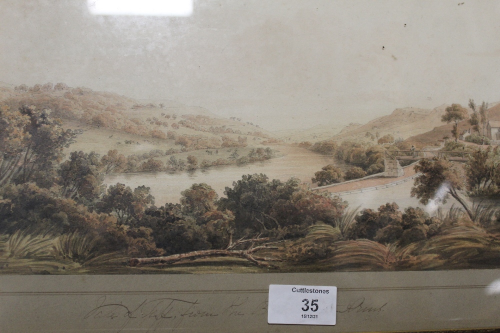 FOUR ANTIQUE FRAMED AND GLAZED WATERCOLOURS OF RURAL SCENES TITLED TO THE MOUNTS - Image 2 of 6