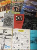 A LARGE QUANTITY OF MOTORING EPHEMERA, to include car magazines, pamphlets, cards, brochures, and