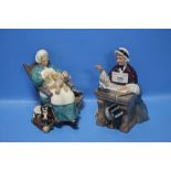 TWO ROYAL DOULTON CHARACTER FIGURINES - "NANNY" AND "SCHOOL MA'AM" (2) (Nanny has hairline crack