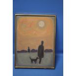 BRYAN SENIOR - A PAINTING ON CANVAS TITLED "SUNSET 1964", CRANE KALMAN GALLERY LABEL TO BACK,