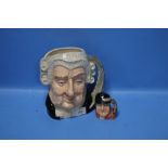 TWO ROYAL DOULTON CHARACTER JUGS - "THE LAWYER" AND "GONE AWAY" (2)