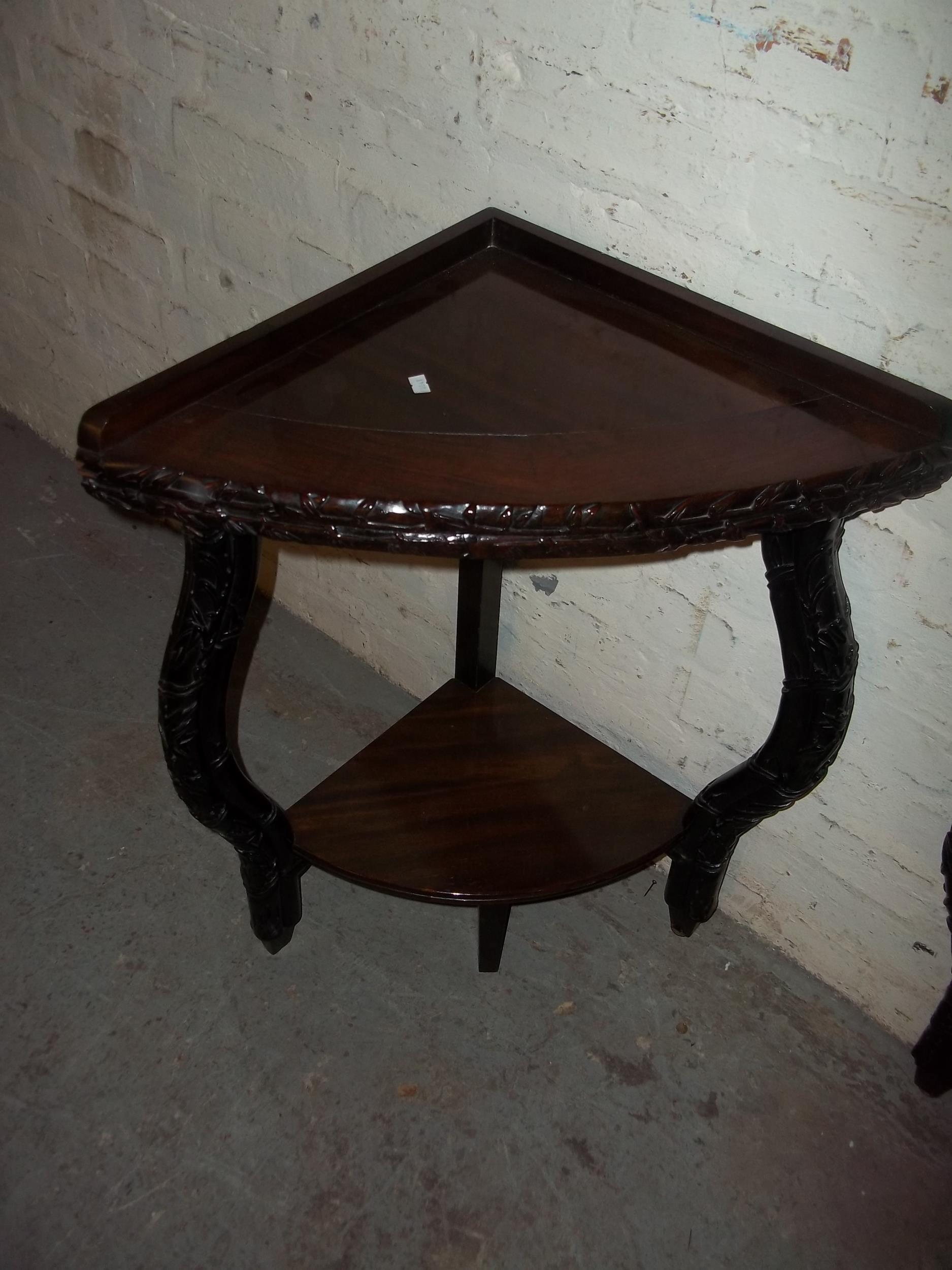 TWO ANTIQUE CORNER TABLES - Image 4 of 5