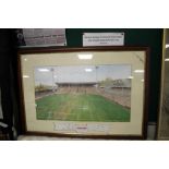 A LIMITED EDITION PRINT ASTON VILLA V SHEFFIELD WEDNESDAY 10TH FEBUARY 1990 WITH PRINTED