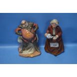 TWO ROYAL DOULTON CHARACTER FIGURES - "FALSTAFF" AND "TEATIME" (2)