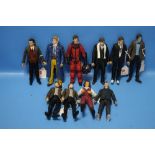 DR WHO - 10 BBC DR WHO ACTION FIGURES, of various doctors (10)