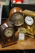 A COLLECTION OF CLOCKS TO INCLUDE A CARRIAGE CLOCK