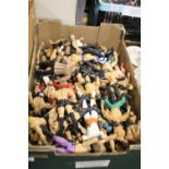 A BOX OF CIRCA 60 WWE WRESTLING FIGURES