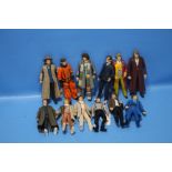 DR WHO - 12 BBC DR WHO ACTION FIGURES/ of various doctors