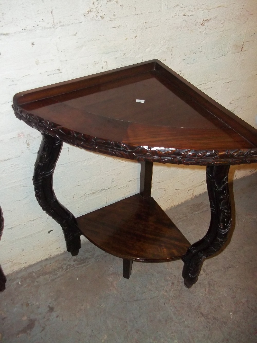 TWO ANTIQUE CORNER TABLES - Image 3 of 5
