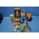 NOVELTY MARGARET THATCHER TOYS TOGETHER WITH TOY ROBOTS AND A PUPPET