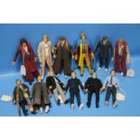 DR WHO - 12 BBC DR WHO ACTION FIGURES/ of various doctors