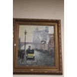 A FRAMED IMPRESSIONIST STYLE OIL PAINTING SIGNED M RUSSELL