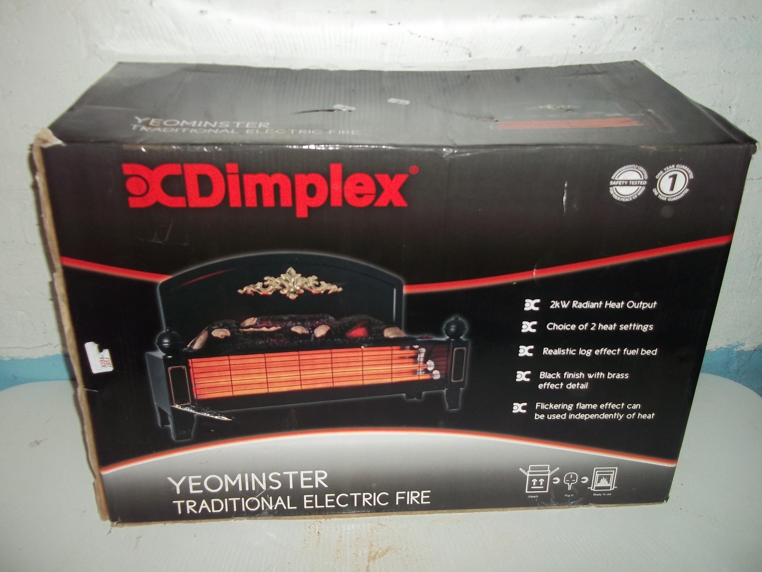 A BOXED DIMPLEX ELECTRIC HEATER/FIRE - Image 2 of 3