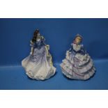 TWO ROYAL DOULTON FIGURINES - "REBECCA" AND "HANNAH" (2)