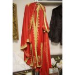 A RED AND GOLD SARI NO SIZE