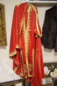 A RED AND GOLD SARI NO SIZE