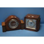 TWO VINTAGE MANTEL CLOCKS A/F