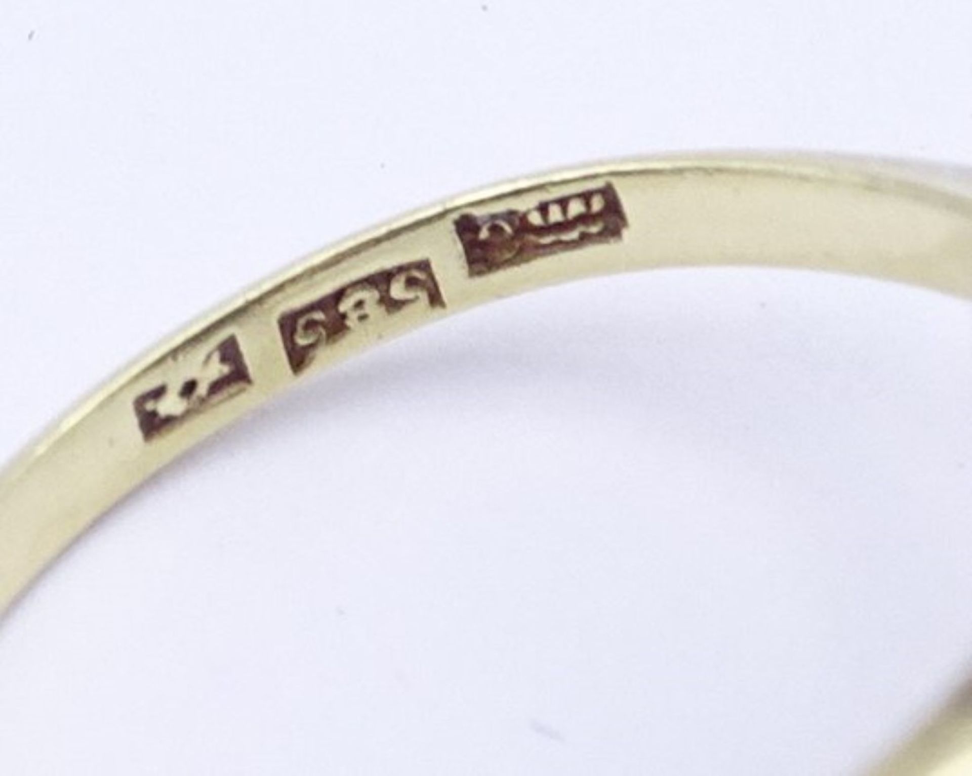 Art Deco Ring mit Diamanten, Gold+Platin, (585), 2,1gr., RG 50/51 Kopf 17,2x9,6mm - Bild 14 aus 14