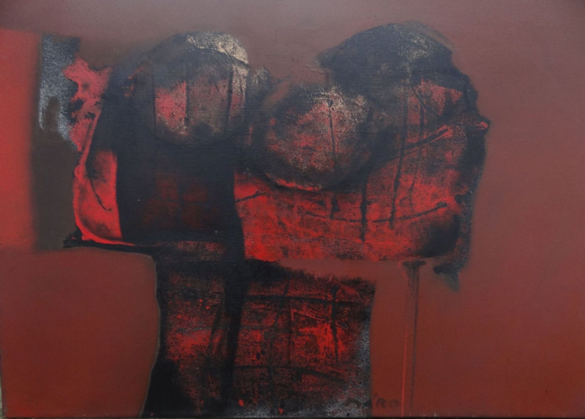 Daro, ohne Titel, modernes Gemälde, Öl/Leinen, 50x70 cm