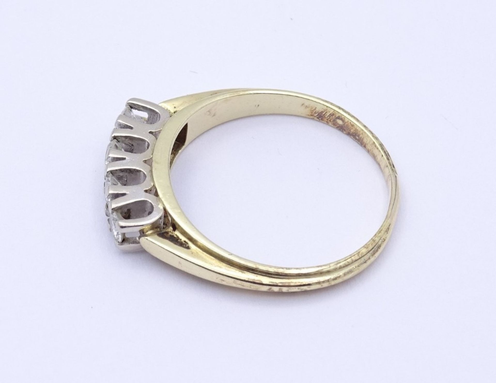 Goldring 0.585 mit Brillanten zus. 0,38ct., GG/WG, 4,1gr., RG 62 - Bild 7 aus 10